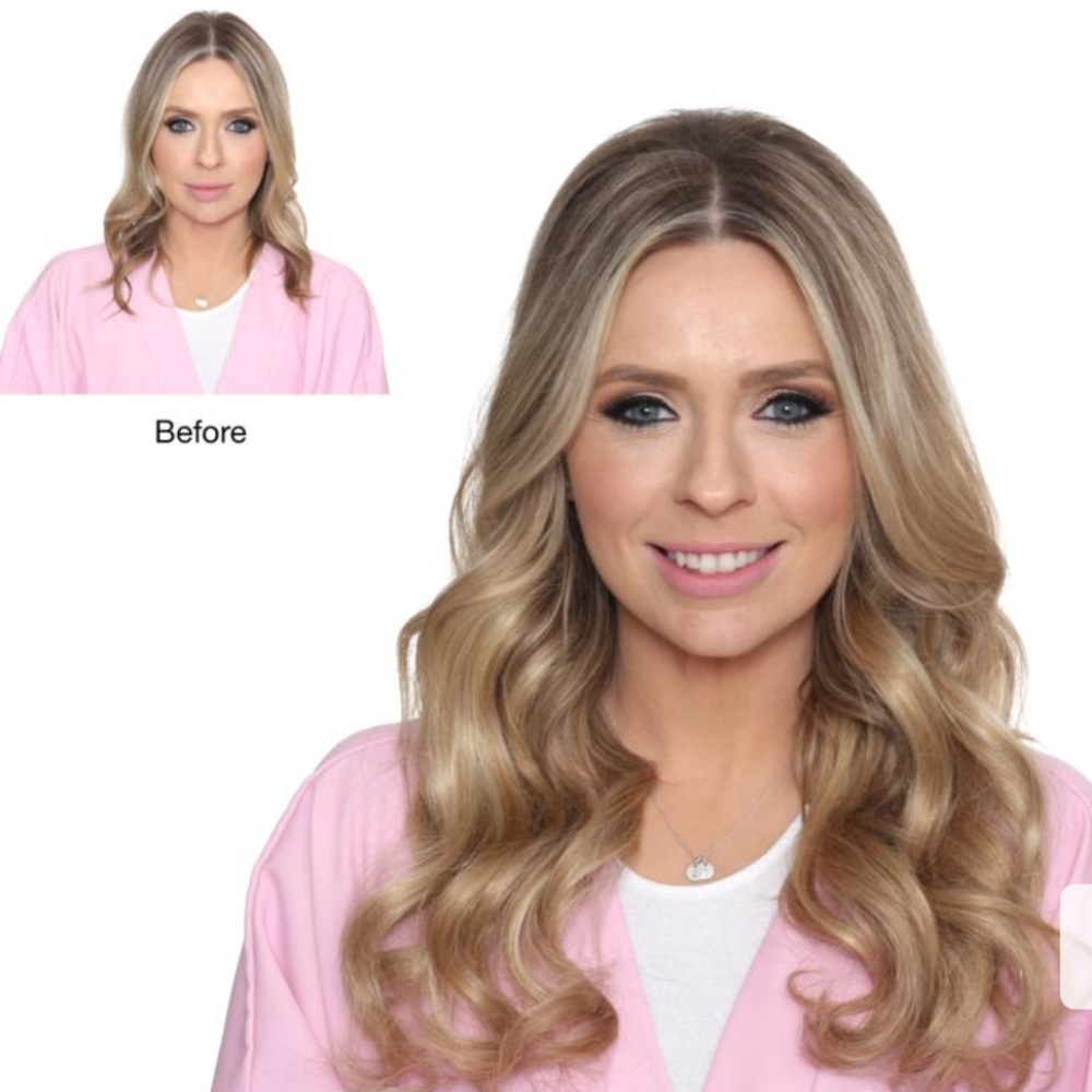 Locks & Mane 18" hair extensions Marshmello cool blond.